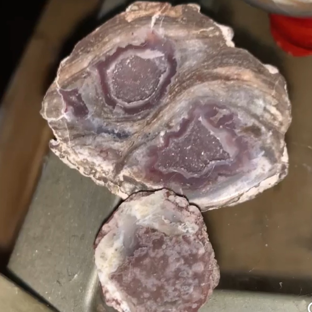 Extremely rare amethyst Bakers agate/ geodes